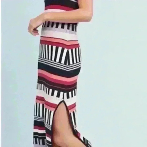 ANTHROPOLOGIE SYDNEY PIANO STRIPE MARIANN KNIT MIDI DRESS by AZULU 6 - Picture 2 of 11